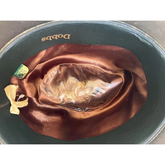 Dobbs Fedora Hat Men's 6 7/8 Brown Feather Felt Headwear - Picture 7 of 9